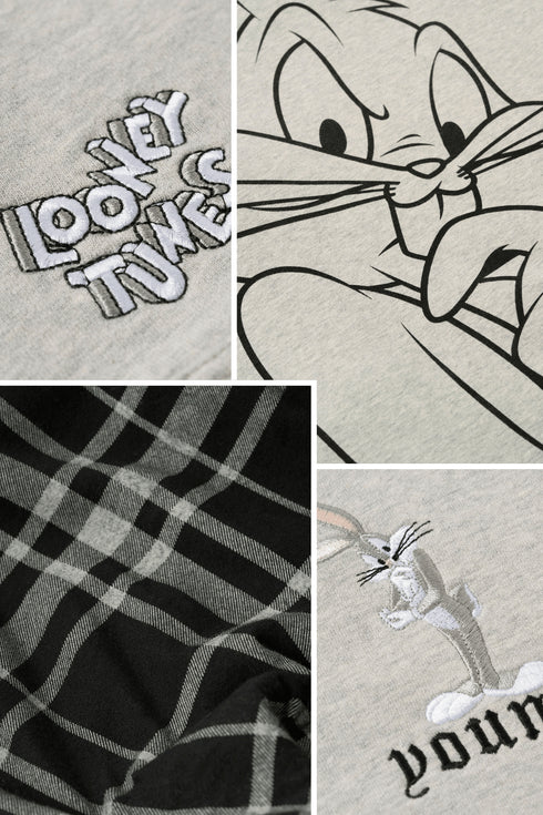 5257 - Looney Tunes Plaid Zip-Ups