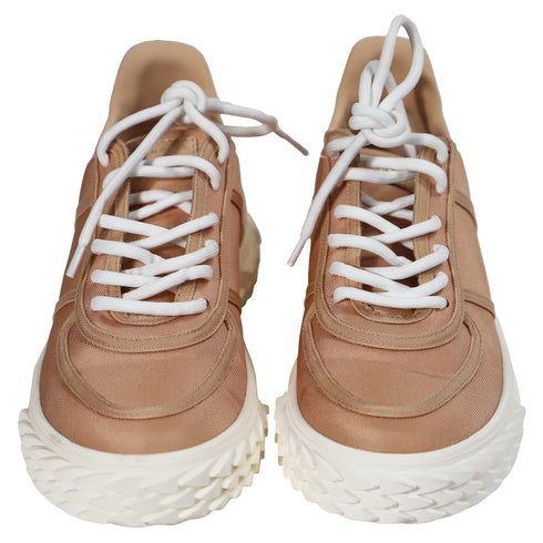 Men's Giuseppe Zanotti Blabber Low Top Trainers in Pink Cotton