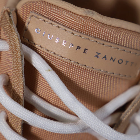Men's Giuseppe Zanotti Blabber Low Top Trainers in Pink Cotton