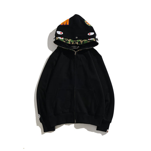 Bathing Ape Hoodie Camouflage Cardigan Men's and Women's Sweater Hoodie Coat