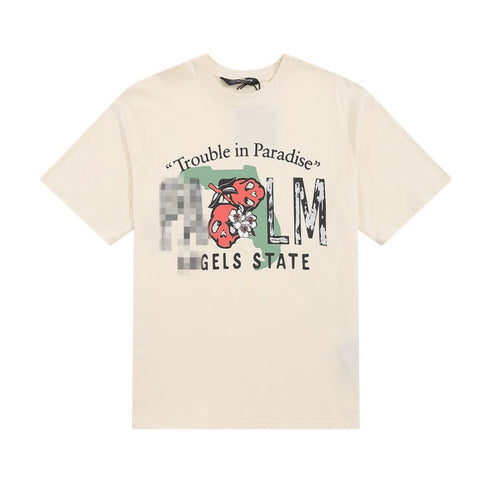 Palm Angels T-shirt Skull Letter Print Short Sleeve T-shirt