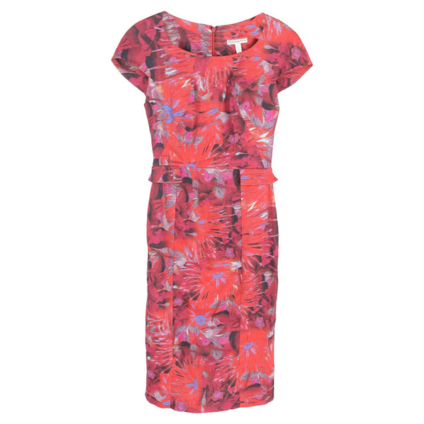 Women's Erdem Floral-Printed Cap Sleeve Midi Dress in Multicolor Viscose