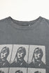 Women's Anine Bing x AB x To x Brigitte Bardot Graphic-Print T-Shirt in Grey Cotton