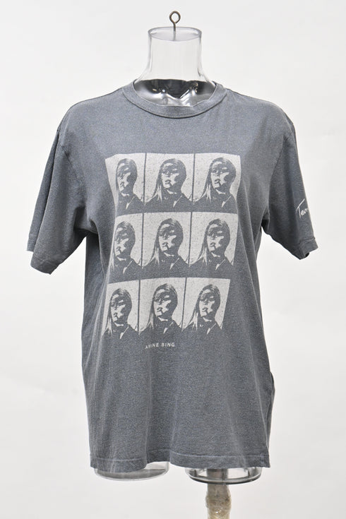 Women's Anine Bing x AB x To x Brigitte Bardot Graphic-Print T-Shirt in Grey Cotton