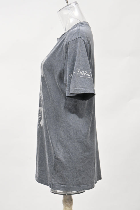 Women's Anine Bing x AB x To x Brigitte Bardot Graphic-Print T-Shirt in Grey Cotton