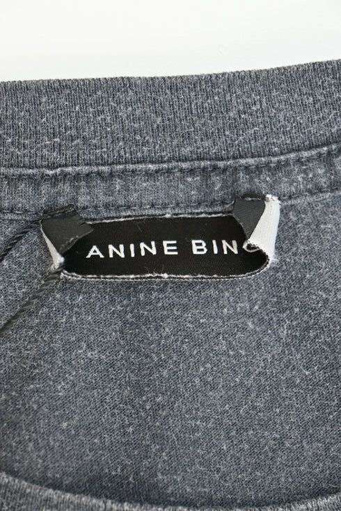 Women's Anine Bing x AB x To x Brigitte Bardot Graphic-Print T-Shirt in Grey Cotton