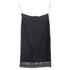 Women's Herve Leger Embellished Hem Knee-Length Skirt in Black Rayon