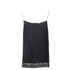 Women's Herve Leger Embellished Hem Knee-Length Skirt in Black Rayon