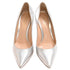 Women's Gianvito Rossi Pointed Toe Pumps in Silver Leather