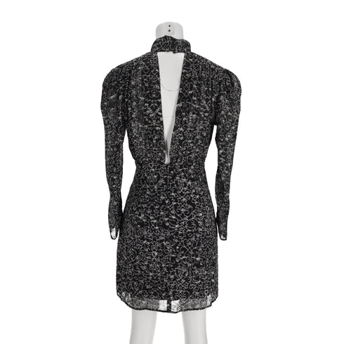 Women's Ba&sh Acia Mini Dress in Black Viscose