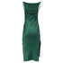 Women's Nanushka Square-Neck Backless Midi Dress in Green Triacetate