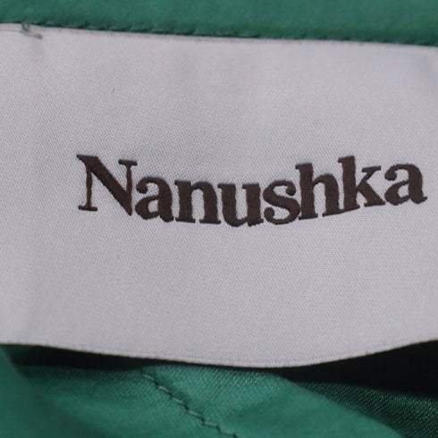 Women's Nanushka Square-Neck Backless Midi Dress in Green Triacetate