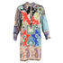 Women's Etro Knee Length Printed Dress in Multicolor Silk