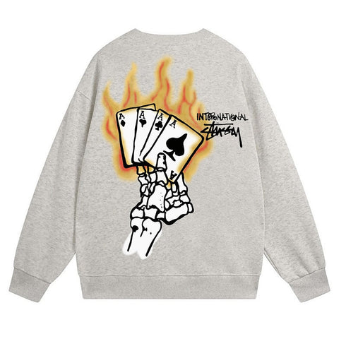 Stussy Sweatshirts Crew Neck Fleece Sweater