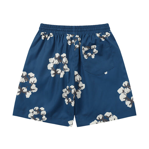 Denim Tears Shorts Yellow flower woven
