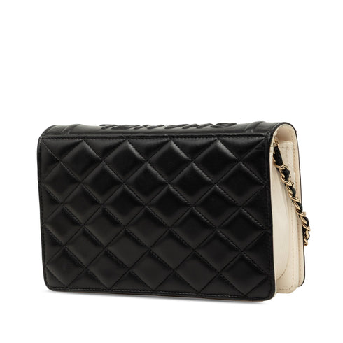 Book Wallet on Chain Quilted Lambskin
