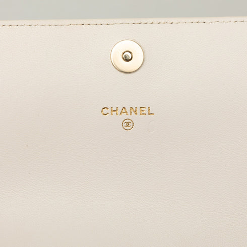 Book Wallet on Chain Quilted Lambskin