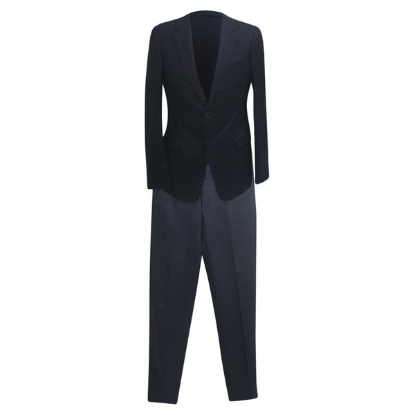 Men's Prada Suit Jacket and Trousers in Navy Blue Virgin Wool