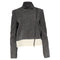 Women's Joseph Zipped Tweed Biker Jacket in Black Linen