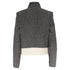 Women's Joseph Zipped Tweed Biker Jacket in Black Linen
