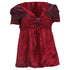 Women's Marc Jacobs Polka Dot and Striped V-Neck Blouse in Burgundy Silk