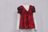 Women's Marc Jacobs Polka Dot and Striped V-Neck Blouse in Burgundy Silk