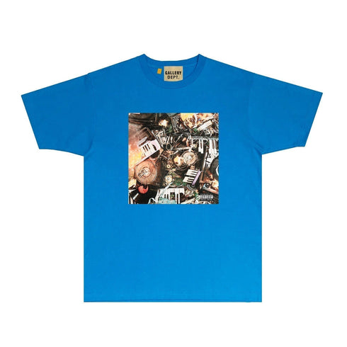 Gallery Dept T Shirt Retro Printed Loose Short-Sleeved Shirt