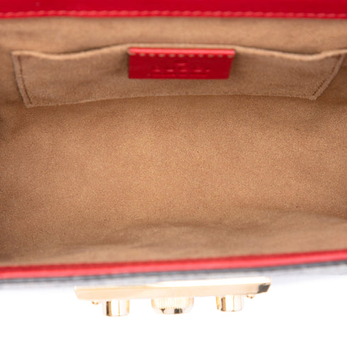 Padlock Shoulder Bag GG Coated Canvas and Leather Small