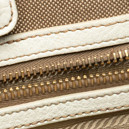 Logo Convertible Tote Canvas with Leather Medium
