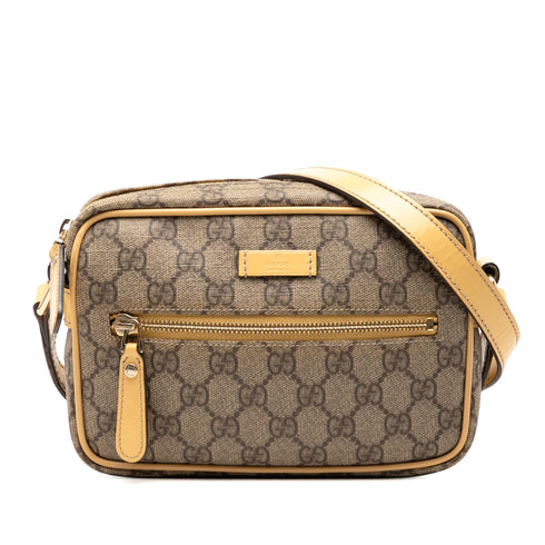 Front Zip Camera Bag GG Coated Canvas Small