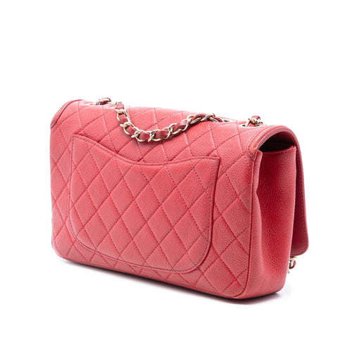Filigree Flap Bag Quilted Caviar Medium