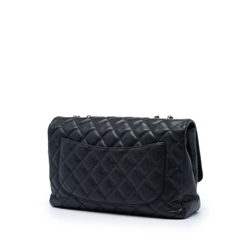 Classic Single Flap Bag Quilted Caviar Jumbo