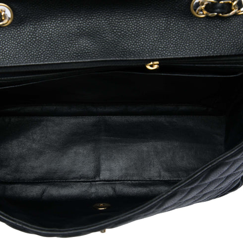 Classic Single Flap Bag Quilted Caviar Jumbo