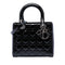 Lady Dior Bag Cannage Quilt Patent Medium
