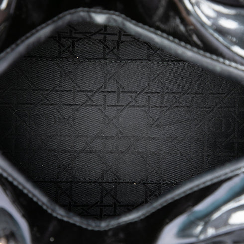 Lady Dior Bag Cannage Quilt Patent Medium