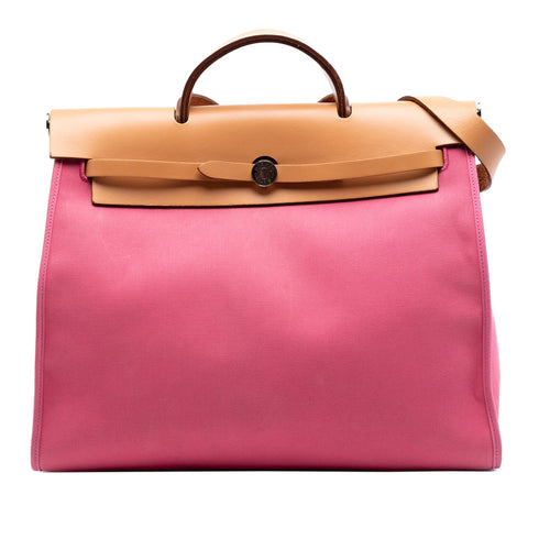 Herbag Zip Leather and Toile 39