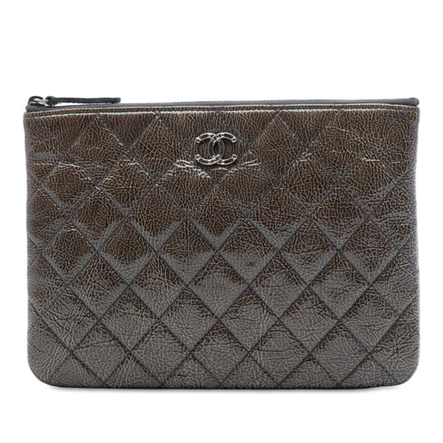 O Case Clutch Quilted Caviar Small
