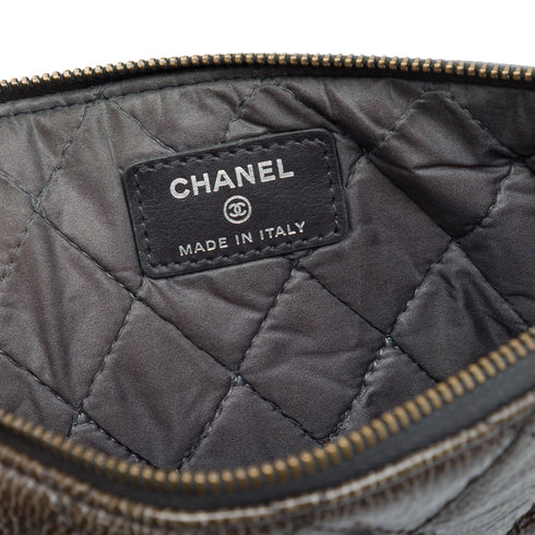 O Case Clutch Quilted Caviar Small