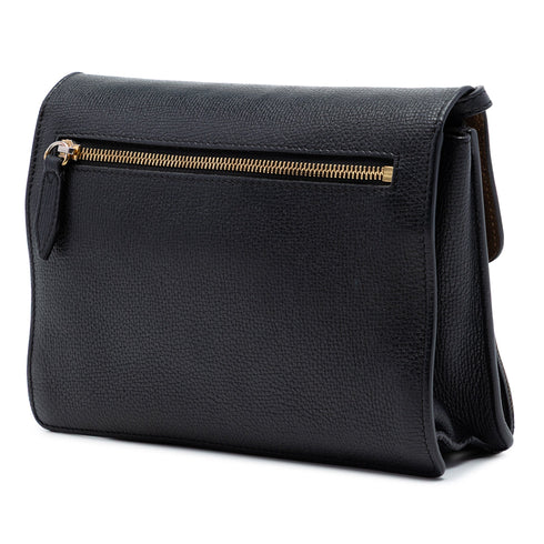 Macken Crossbody Bag Leather and House Check Canvas Small
