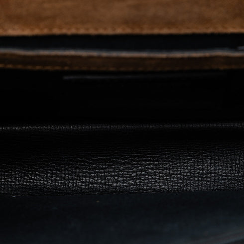 Macken Crossbody Bag Leather and House Check Canvas Small