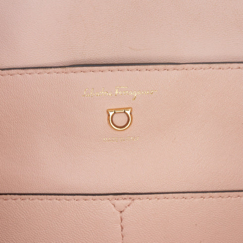Trifolio Tote Gancini Embossed Leather Large