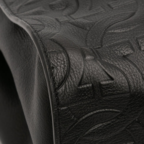 Trifolio Tote Gancini Embossed Leather Large