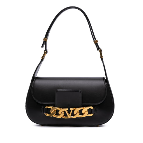 VLogo Chain Flap Shoulder Bag Leather Medium