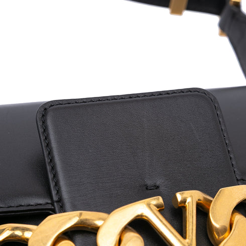 VLogo Chain Flap Shoulder Bag Leather Medium