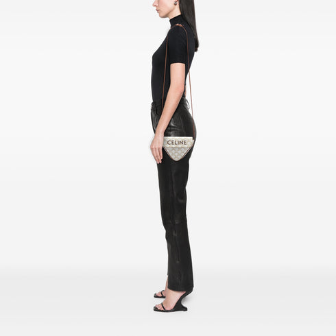 Triangle Crossbody Bag Triomphe Coated Canvas