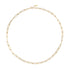 VVS Jewelry Paperclip Link Chain Necklace - .925 Sterling Silver & 18k Gold