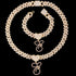 Cursive Letter Pendant Cuban Chain and FREE Bracelet