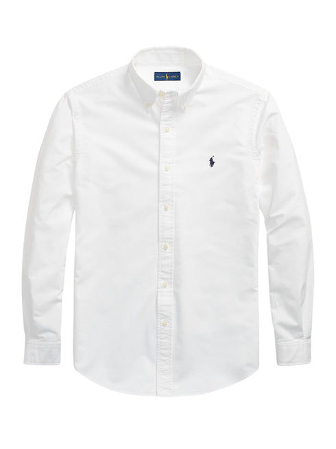 RALPH LAUREN Custom Fit Garment-Dyed Oxford Shirt White