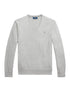 RALPH LAUREN Slim Fit Cotton V-Neck Jumper Andover Heather