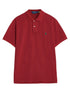 RALPH LAUREN Slim Fit Mesh Polo Shirt Dark Red